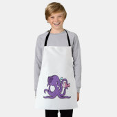 Oktopus mit Fisch.PNG Schürze (Getragen)