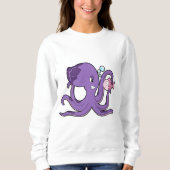 Oktopus mit Fisch.PNG Sweatshirt (Vorderseite)