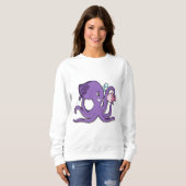 Oktopus mit Fisch.PNG Sweatshirt (Vorne ganz)