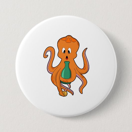 Oktopus mit Flasche.PNG Button (Vorderseite)