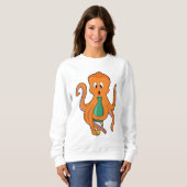 Oktopus mit Flasche.PNG Sweatshirt (Vorne ganz)