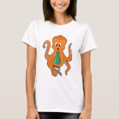 Oktopus mit Flasche.PNG T-Shirt (Vorderseite)