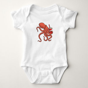 Oktopus mit Getränk Baby Strampler