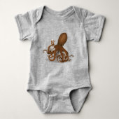 Oktopus mit Glaskolben neo-Viktorianischer Wissens Baby Strampler (Vorderseite)