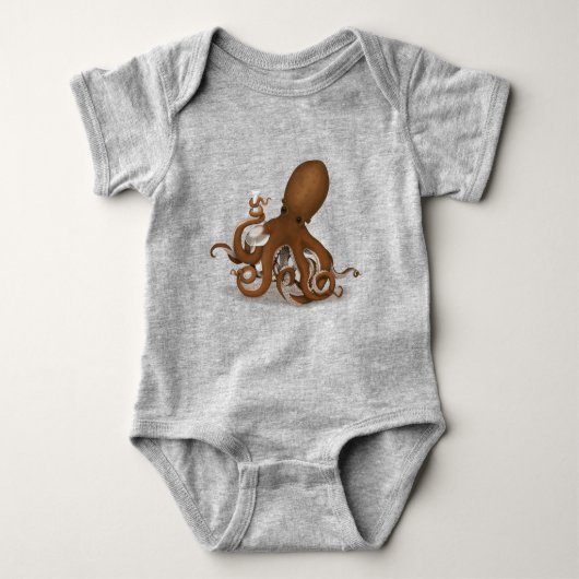 Oktopus mit Glaskolben neo-Viktorianischer Wissens Baby Strampler (Vorderseite)