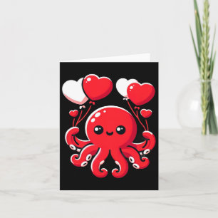 Oktopus mit Herz Bylloons Süßer Valentinstag Da Karte