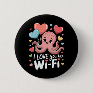 Oktopus mit Herz Lloons Ich liebe dich wie Wi-fi V Button