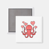 Oktopus mit Herzlöchern Valentinstag Octopus Magnet (Vorderseite/Rückseite)