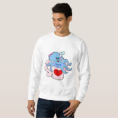 Oktopus mit Herzschlag.PNG Sweatshirt (Vorne ganz)