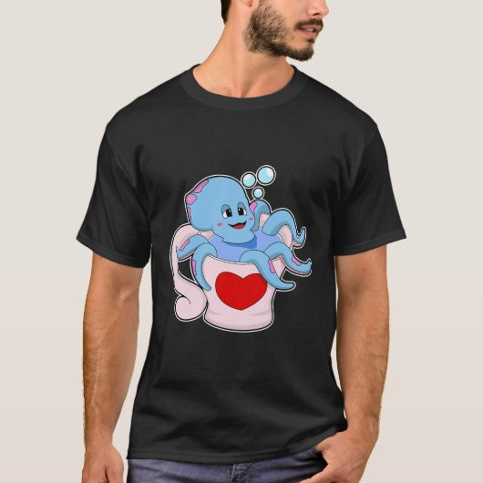 Oktopus mit Herzschlag.PNG T-Shirt (Vorderseite)