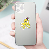 Oktopus mit Hut Aufkleber (Telefon)
