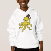 Oktopus mit Hut Hoodie (Vorderseite)