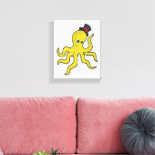 Oktopus mit Hut Leinwanddruck (Insitu (Wohnzimmer))