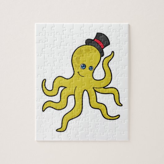 Oktopus mit Hut Puzzle (Vertikal)