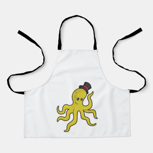 Oktopus mit Hut Schürze (Vorderseite)