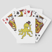 Oktopus mit Hut Spielkarten (Rückseite)