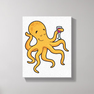 Oktopus mit Juckreiz Leinwanddruck