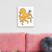 Oktopus mit Juckreiz Leinwanddruck (Insitu (Wohnzimmer))