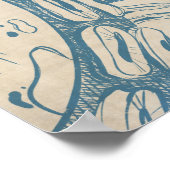 Oktopus mit Kaffeebecher Poster (Ecke)