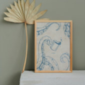 Oktopus mit Kaffeebecher Poster