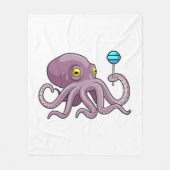 Oktopus mit Lollipop Fleecedecke (Vorderseite)