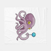 Oktopus mit Lollipop Fleecedecke (Vorderseite (Horizontal))