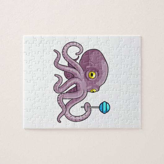 Oktopus mit Lollipop Puzzle (Horizontal)