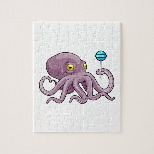 Oktopus mit Lollipop Puzzle (Vertikal)