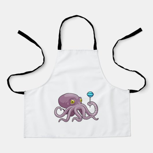 Oktopus mit Lollipop Schürze (Vorderseite)