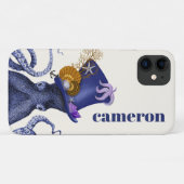 Oktopus mit Nautikhut Case-Mate iPhone Hülle (Rückseite (Horizontal))