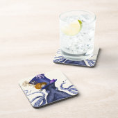 Oktopus mit Nautikhut Getränkeuntersetzer (Rechte Seite)