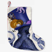 Oktopus mit Nautikhut Kleiner Weihnachtsstrumpf (Vorderseite)