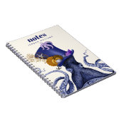 Oktopus mit Nautikhut Notizblock (Rechte Seite)