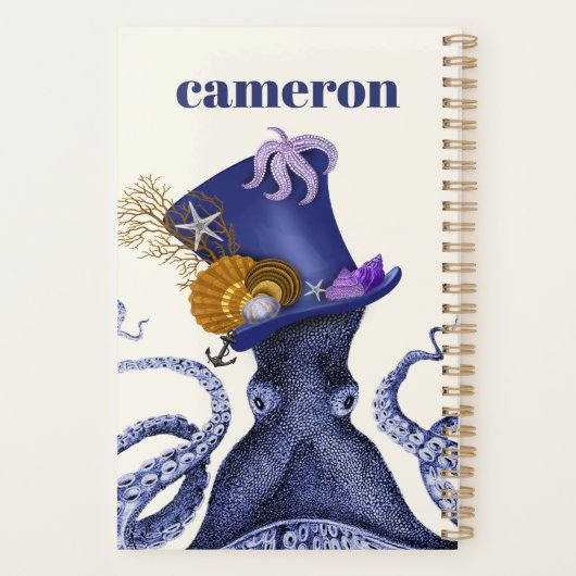 Oktopus mit Nautikhut Planer (Rückseite)