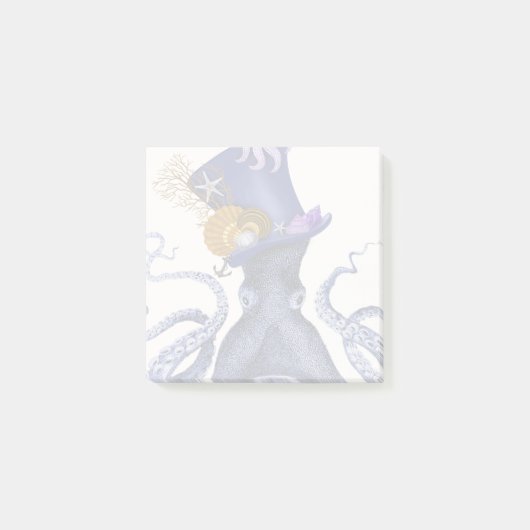 Oktopus mit Nautikhut Post-it Klebezettel (Vorderseite)
