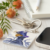 Oktopus mit Nautikhut Schlüsselanhänger (Vorderseite rechts)