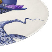 Oktopus mit Nautikhut Schneidebrett (Ecke)