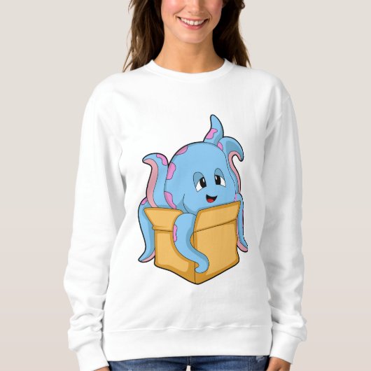 Oktopus mit Packet.PNG Sweatshirt (Vorderseite)