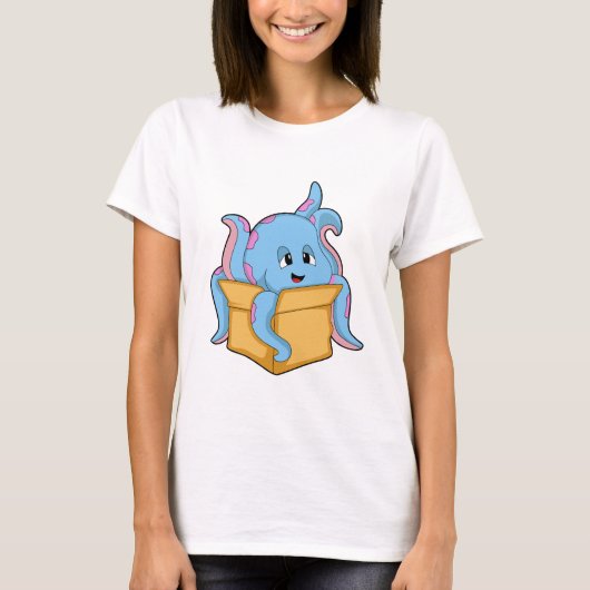Oktopus mit Packet.PNG T-Shirt (Vorderseite)
