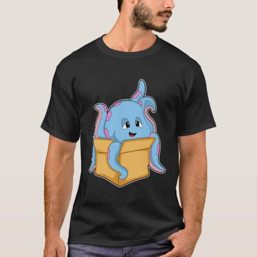 Oktopus mit Packet.PNG T-Shirt (Vorderseite)