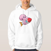 Oktopus mit Rakete Hoodie (Vorderseite)