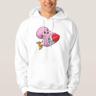 Oktopus mit Rakete Hoodie