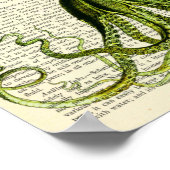 Oktopus mit Schädel, Gotik, Horror, Tintenfisch Ku Poster (Ecke)