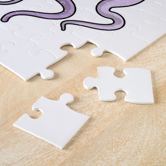 Oktopus mit trinkender Tasse Puzzle (Seite)