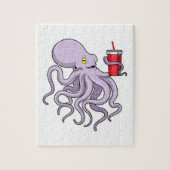 Oktopus mit trinkender Tasse Puzzle (Vertikal)