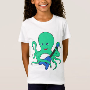 Oktopus Musiker Gitarre Musik T-Shirt