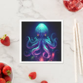 Oktopus Mythische Nautik unter Meereslebewesen Serviette (Beispiel)