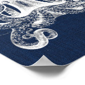 Oktopus nautische Printwerbung Poster (Ecke)