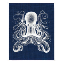 Oktopus nautische Printwerbung