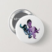 Oktopus Neon Button (Vorne & Hinten)
